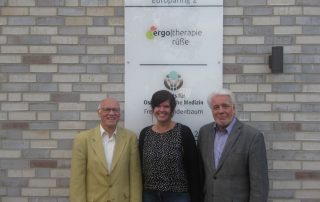 Reiner Krauße und Norbert Klapper stellten sich bei Heidrun Rüße vor.