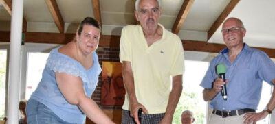 Jenny Sangaré, Walter Trötschler, Reiner Krauße präsentieren den Freezing-Stock